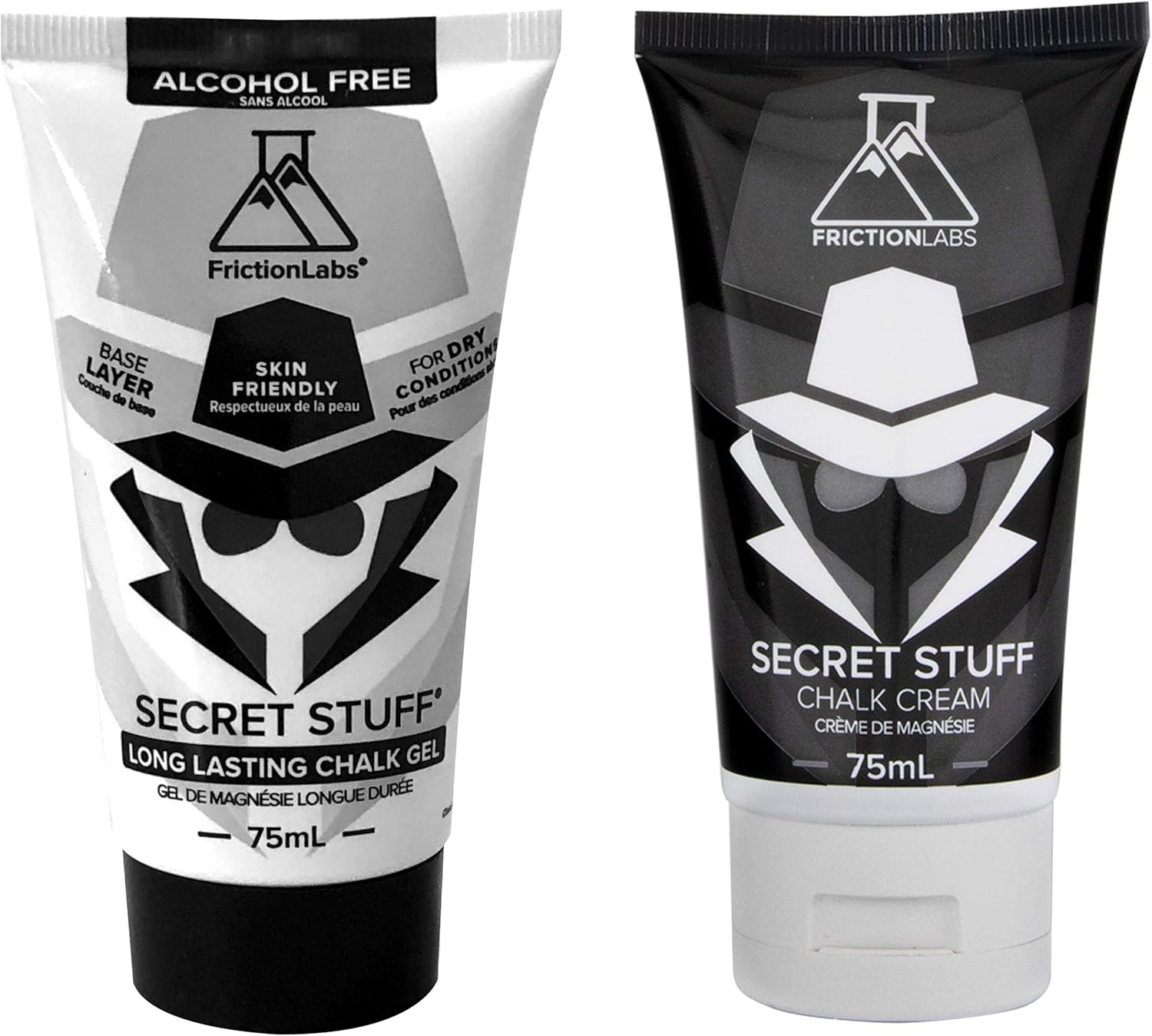Friction Labs Secret Stuff 2-in-1 Bundle - Perform Better with The Right Chalk for Any Scenario, Humid & Dry Conditions - Liquid Chalk for Gymnastics, Rock Climbing, Lifting