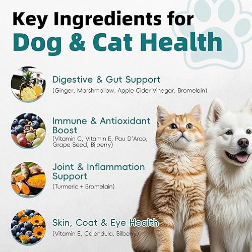 Miniatura 3 de Tratamiento de infección por levaduras para perros y gatos, apoya la picazón saludable, la inflamación, la irritación y el alivio de alergias,