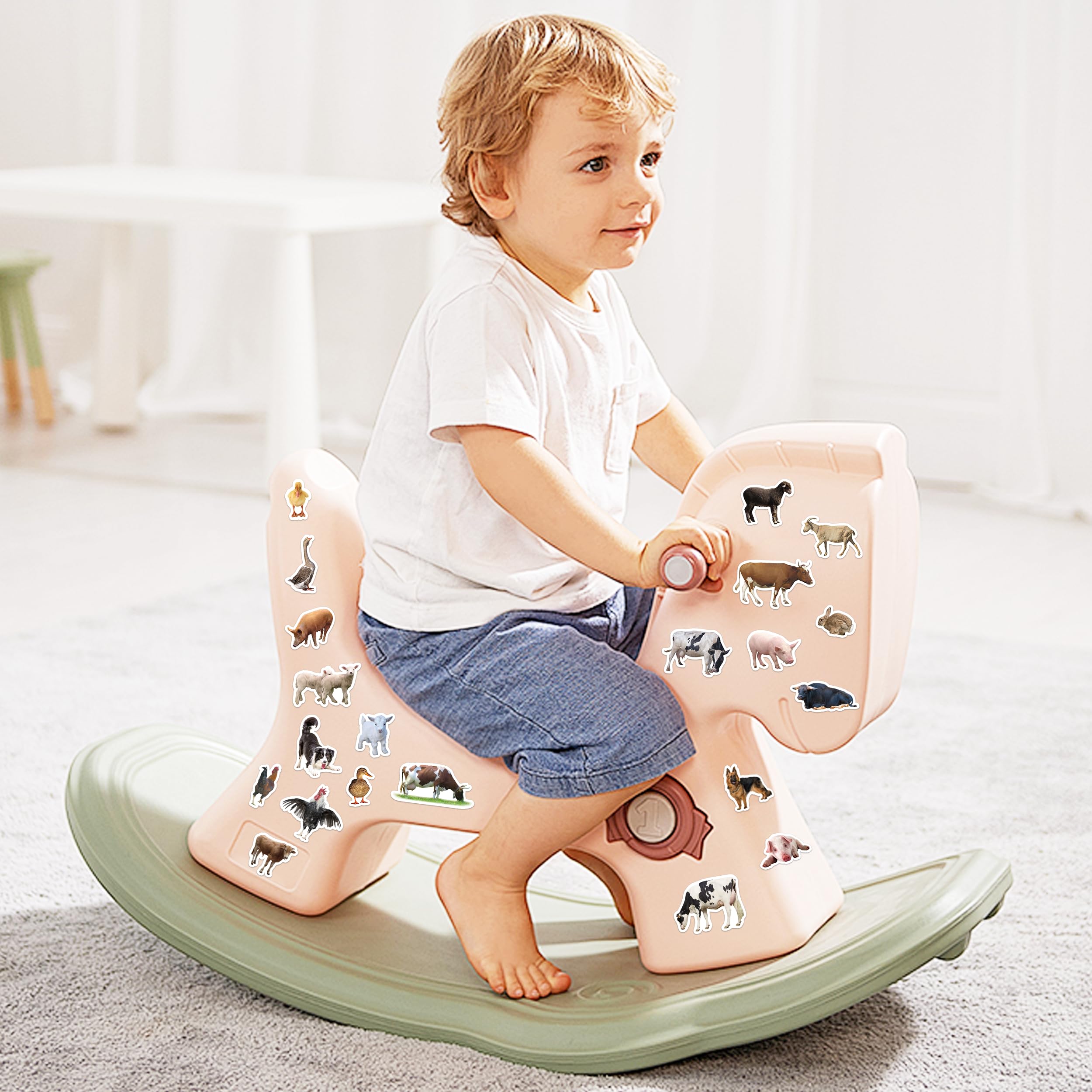 LINAYE 24 Sheets Farm Stickers for Kids, 1270 PCS Farm Animal Cow Horse Stickers for Scrapbooking,Water Bottles,Envelopes,Laptop for Kids Boys Girls