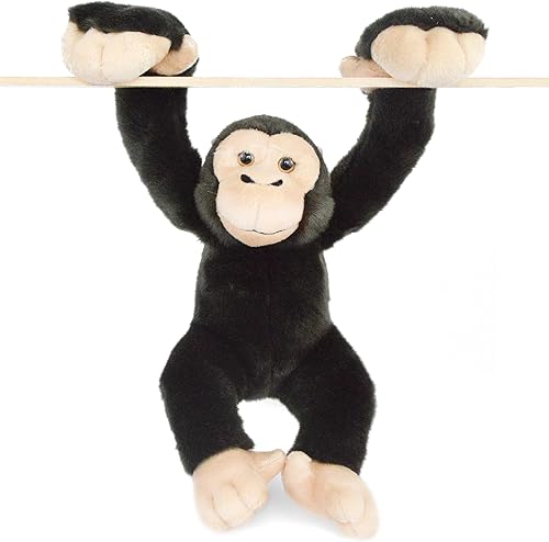 Chance The Chimpanzee - 14 pulgadas (con brazos colgantes extendidos) Mono grande colgante Chimpancé de peluche mono de peluche