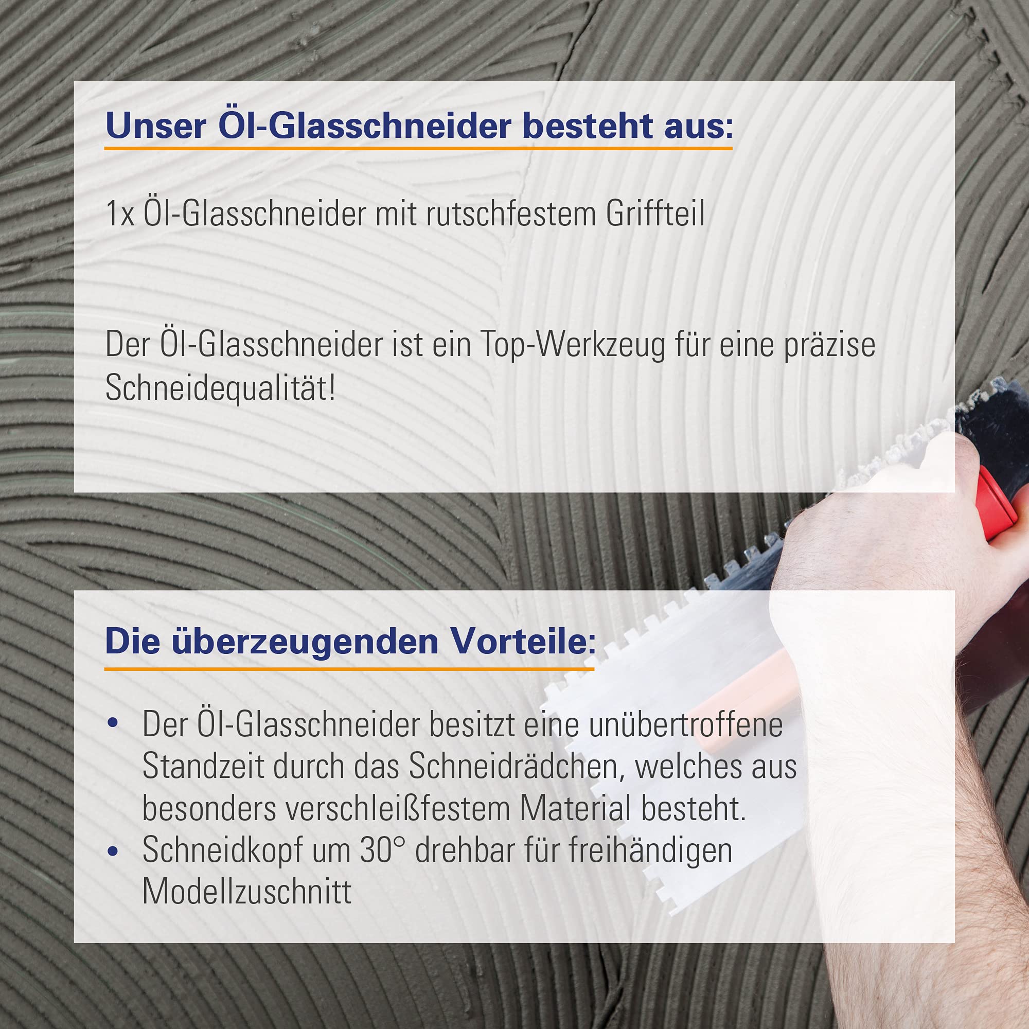 Karl Dahm Öl-Glasschneider l Praktischer Glasschneider mit rutschfestem Griffteil I Professionelles Schneidewerkzeug – 10148