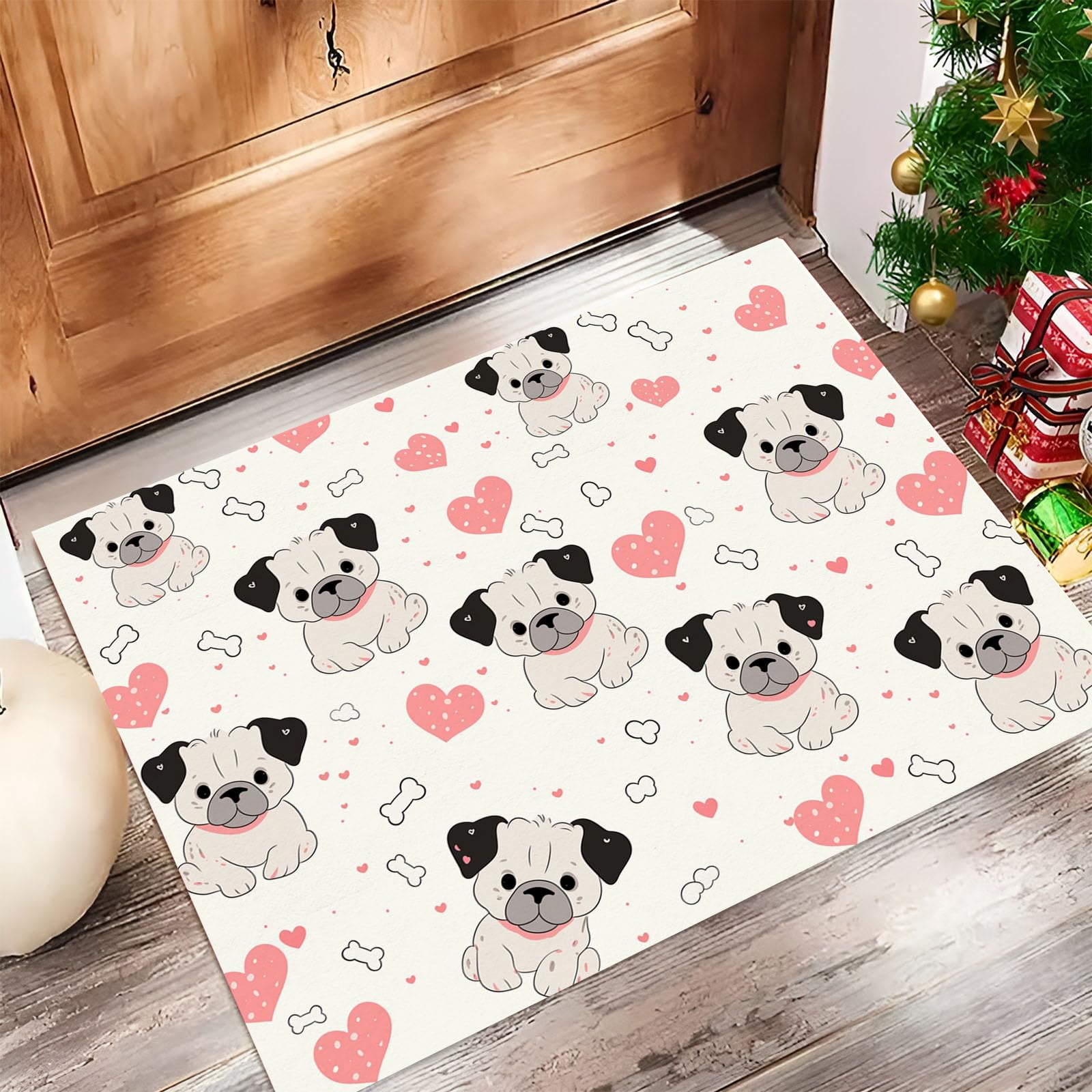 Paillasson chien mignon pour intérieur et extérieur : tapis de propreté