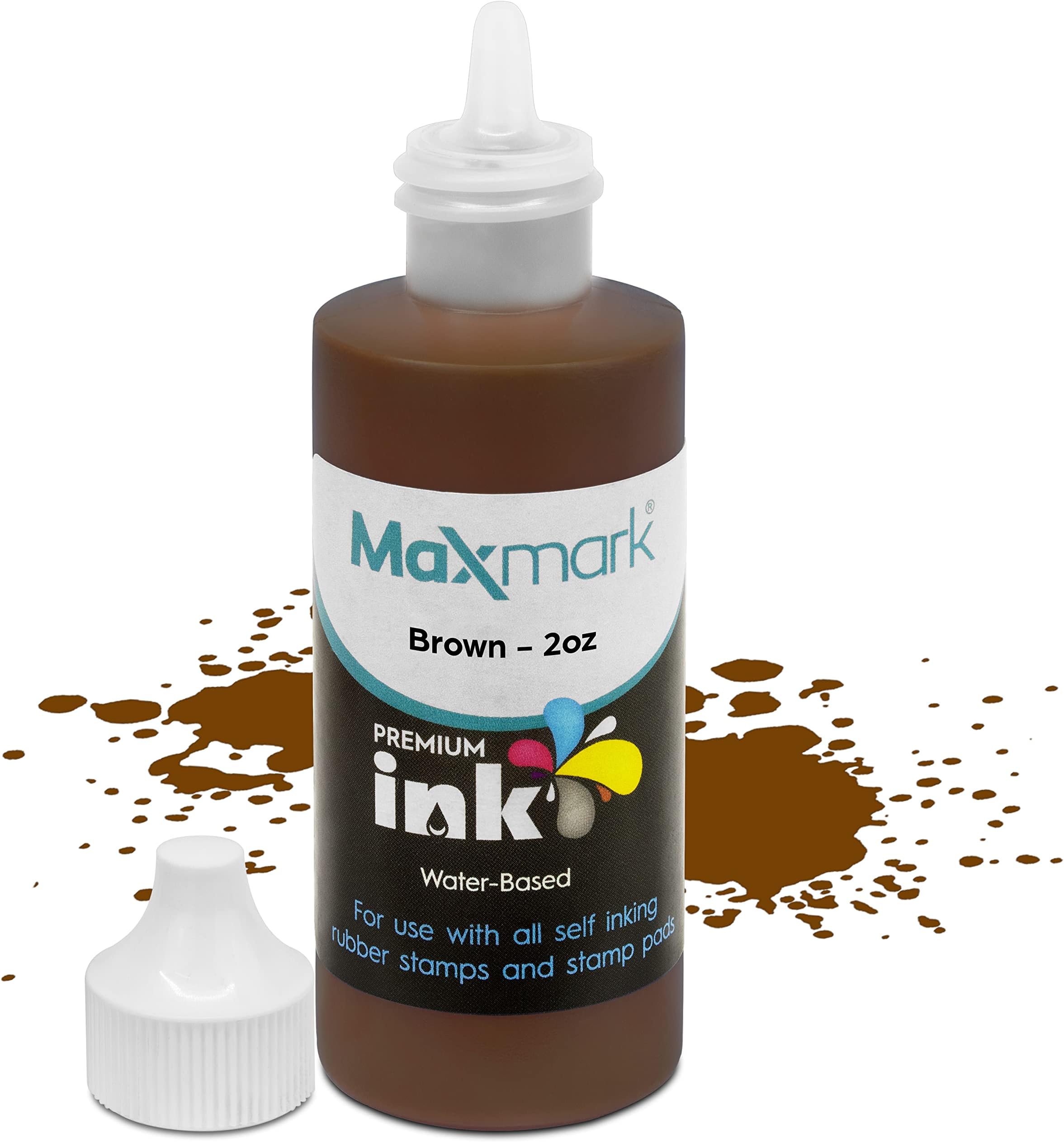MaxMarkPremium Refill Ink for self Inking Stamps and Stamp Pads - 2 oz.