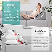 Vista 4 de Orthopedic Bed Wedge Pillow Set for Sleeping 4 PCS - Adjustable Triangle Pillow for Neck Leg Support with Washable Cover - 35D Foam Wedge Pillow