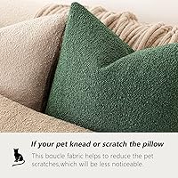 Vista 4 de Foindtower Fundas de almohada decorativas con textura de boucle, fundas de almohada sólidas, neutrales, suaves y acogedoras para silla, sofá