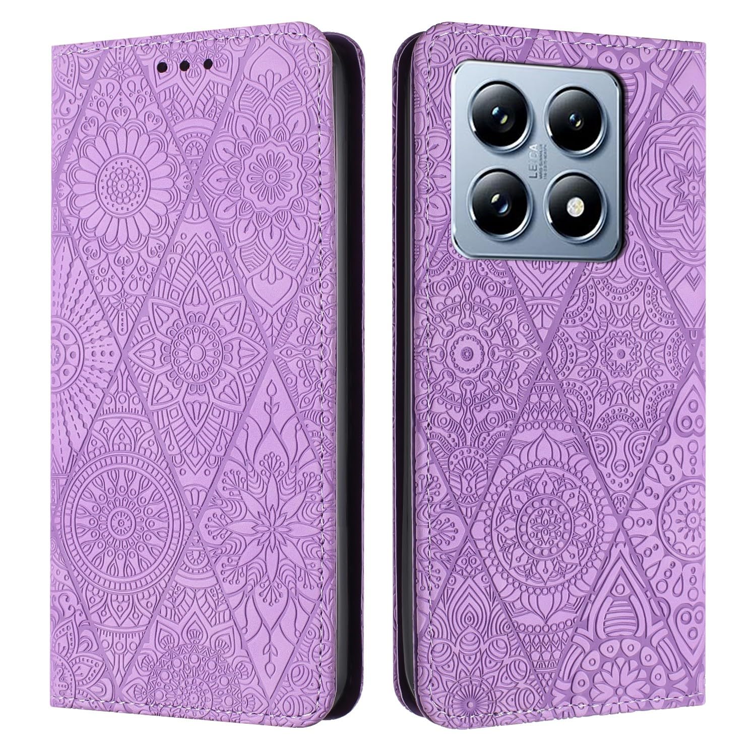 Étui Redmi Note 15 Pro 4G violet anti rayure avec clapet cuir