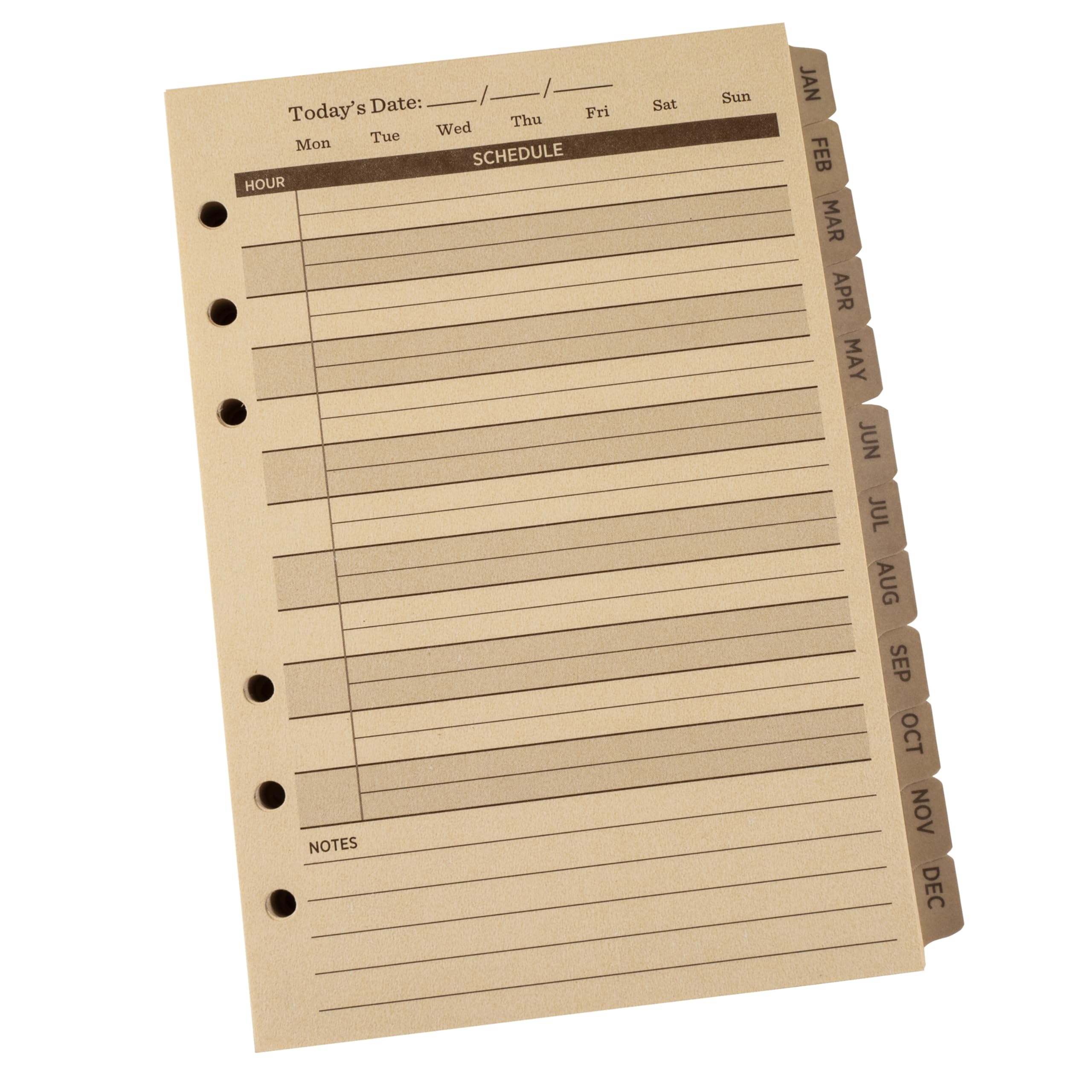 Rite in the Rain all-weather calendario settimanale set Calendario giornaliero 4 5/8" x 7" Tan