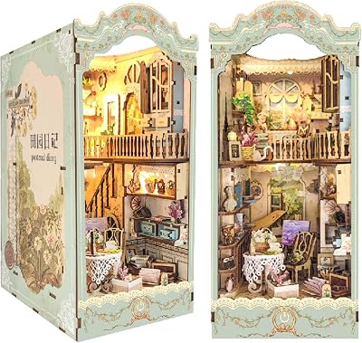 Kisoy Book Nook Kit, 3D Wooden Puzzle