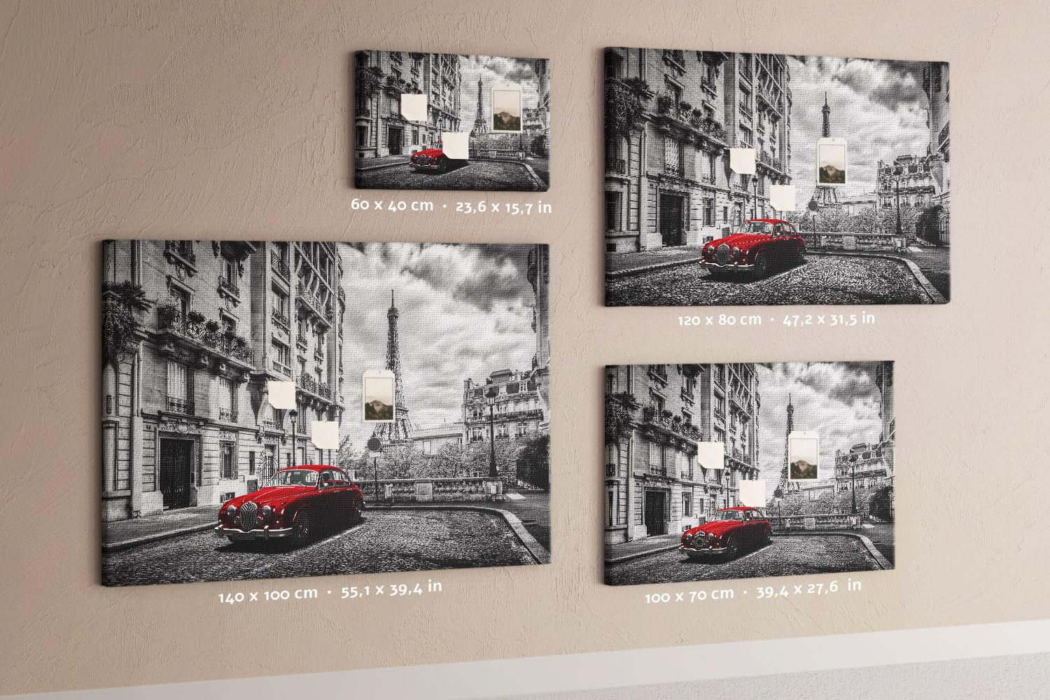 Lavagna murale in sughero orizzontale | bacheca per organizzazione scuola ufficio casa | fissare appunti foto documenti promemoria e progetti - 120x80 - metallico - Vecchia macchina in città