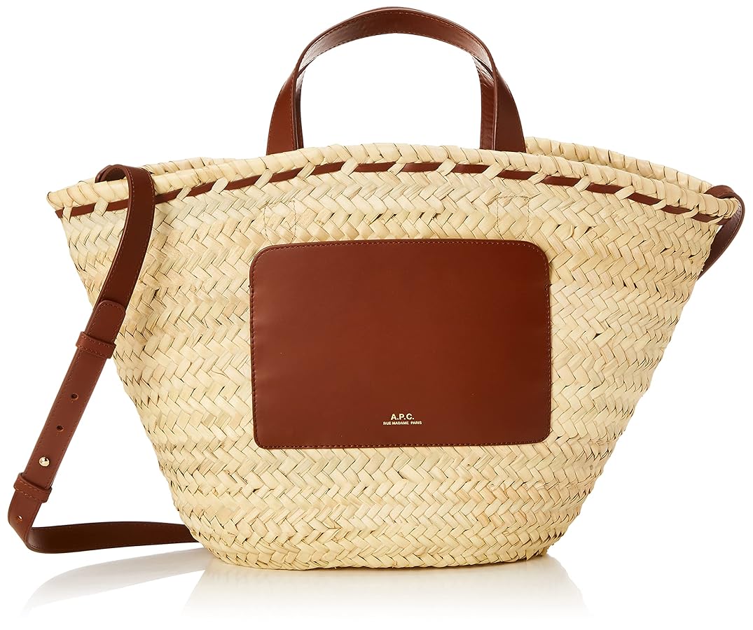 極美品 アーペーセー A.P.C. 2way かごバッグ　ラフィア　ナチュラル アーペーセー A.P.C. ハンドバッグ かごバッグ カゴバッグ
