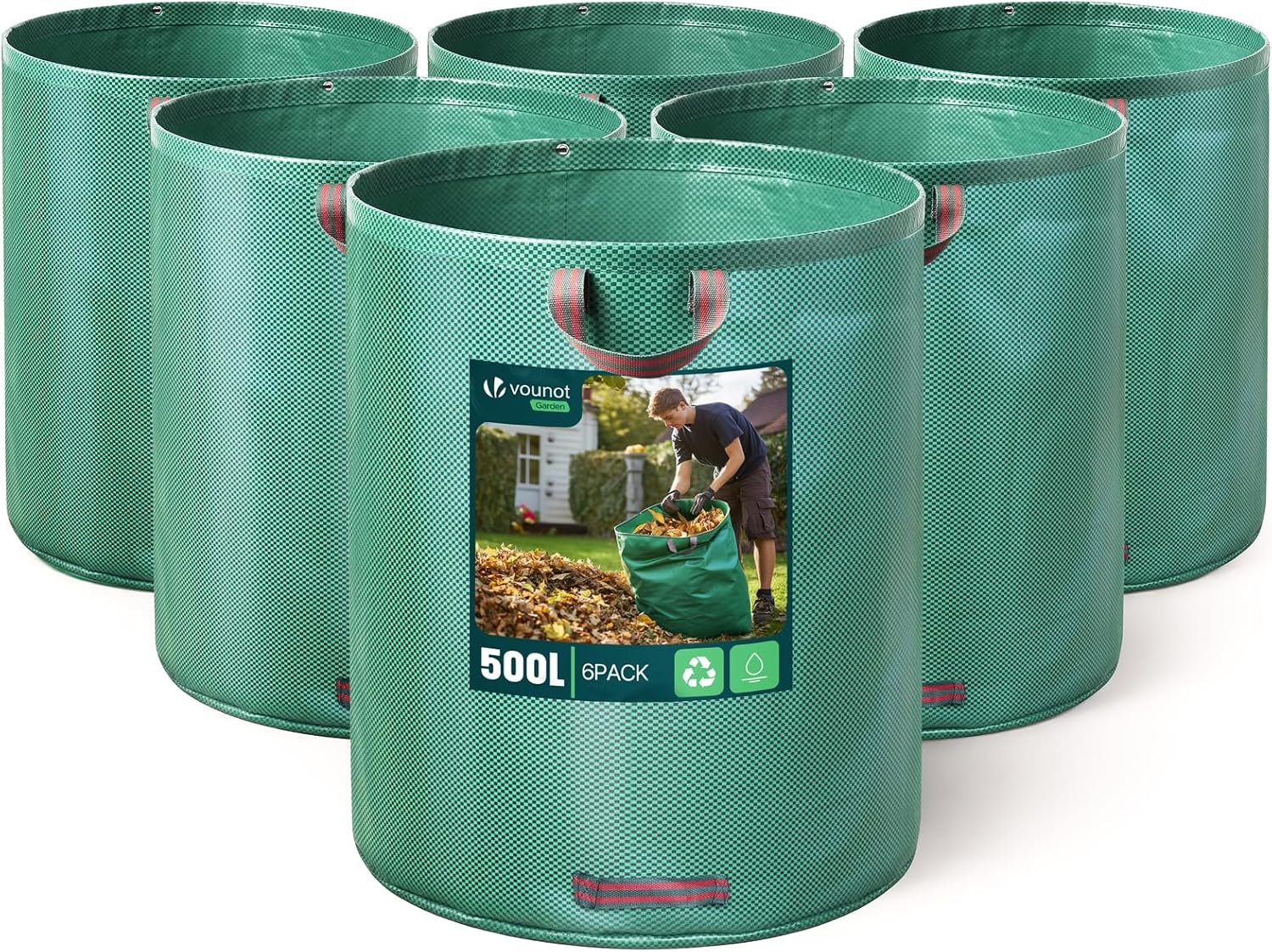 VOUNOT® Set of 6 Garden Waste...