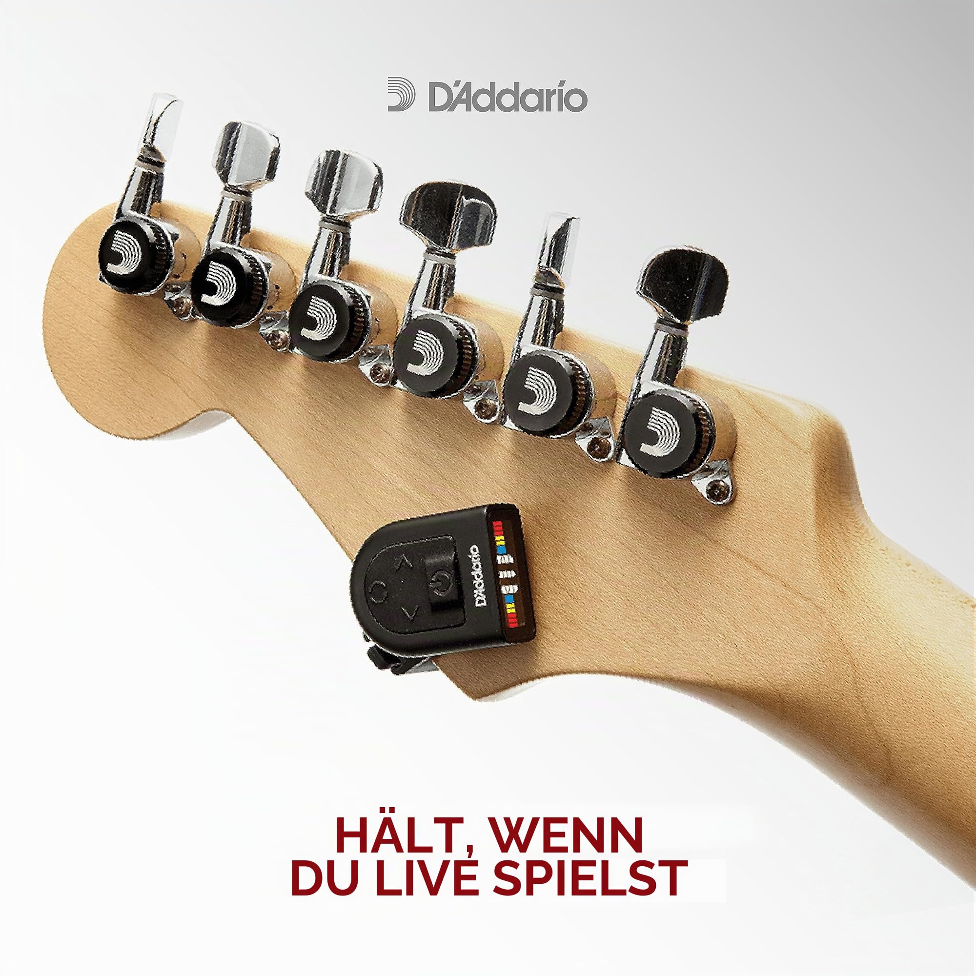 D'Addario Micro Headstock Tuner, 2er-Pack | D'Addario Stimmgeräte bieten schnelle, präzise Stimmung in einem kompakten Design mit gut ablesbarem Display.