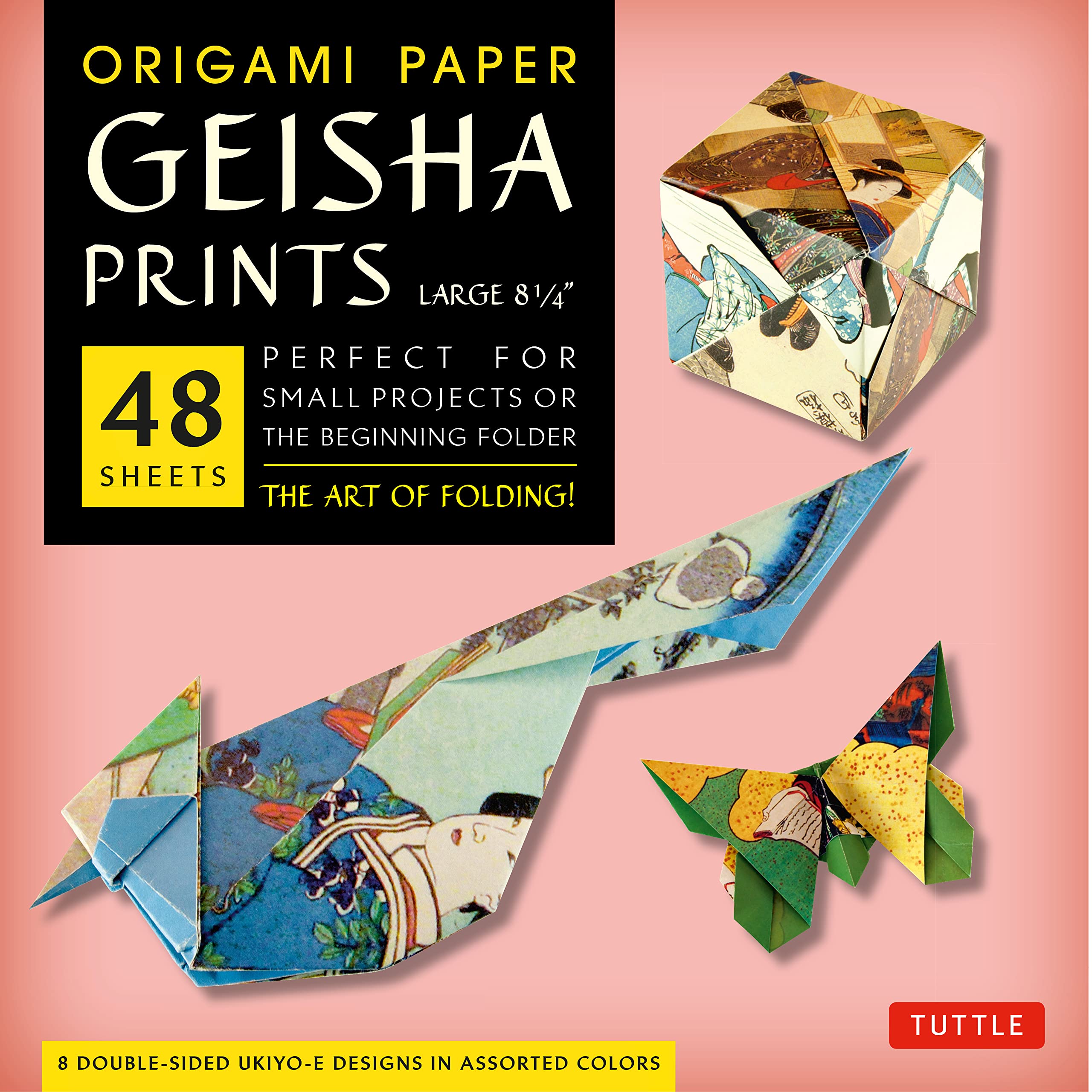 Origami Paper Geisha Prints 48 Sheets X-Large 8 1/4" (21 cm): Extra Large Tuttle Origami Paper: High-Quality Origami Sheets Printed with 8 ... (Instructions for 6 Projects Included)