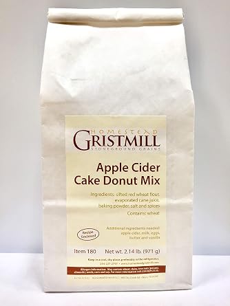 Homestead Gristmill Non-GMO, Chemical-Free, All-Natural Apple Cider Donut Mix