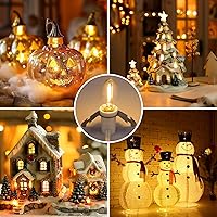 Vista 6 de Cable accesorio Brightown con bombilla LED - Cable de 6 pies con interruptor de encendido/apagado para luces nocturnas, calabaza de Halloween, molde