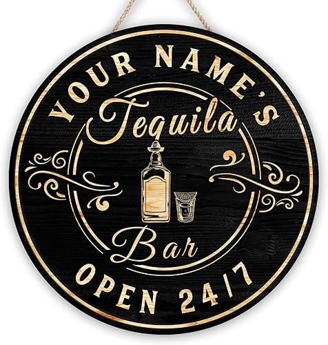 Miniatura 152 de Placa de pared de madera de bar de tequila mexicano personalizado, letrero de bar de México, letrero rústico para pub para el hogar, decoración de 01