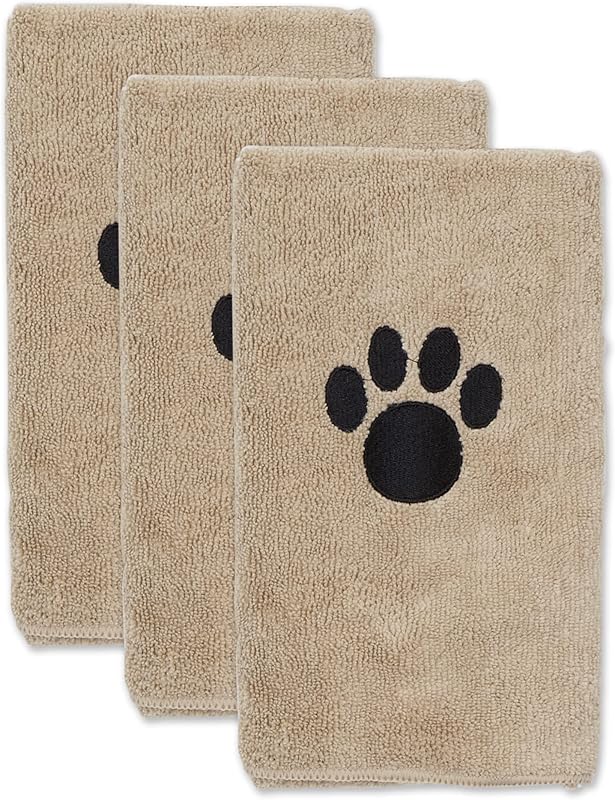Toalha de Microfibra para Secagem de Cães Bone Dry Taupe, 3 unidades