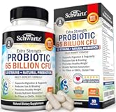 Probiotic 65 Billion - Probiotics with Prebiotic for Women & Men - Lactobacillus Acidophilus Digestive Health Capsules - Targeted Release Technology - Shelf Stable Supplement Non-GMO Dairy Free-30ct