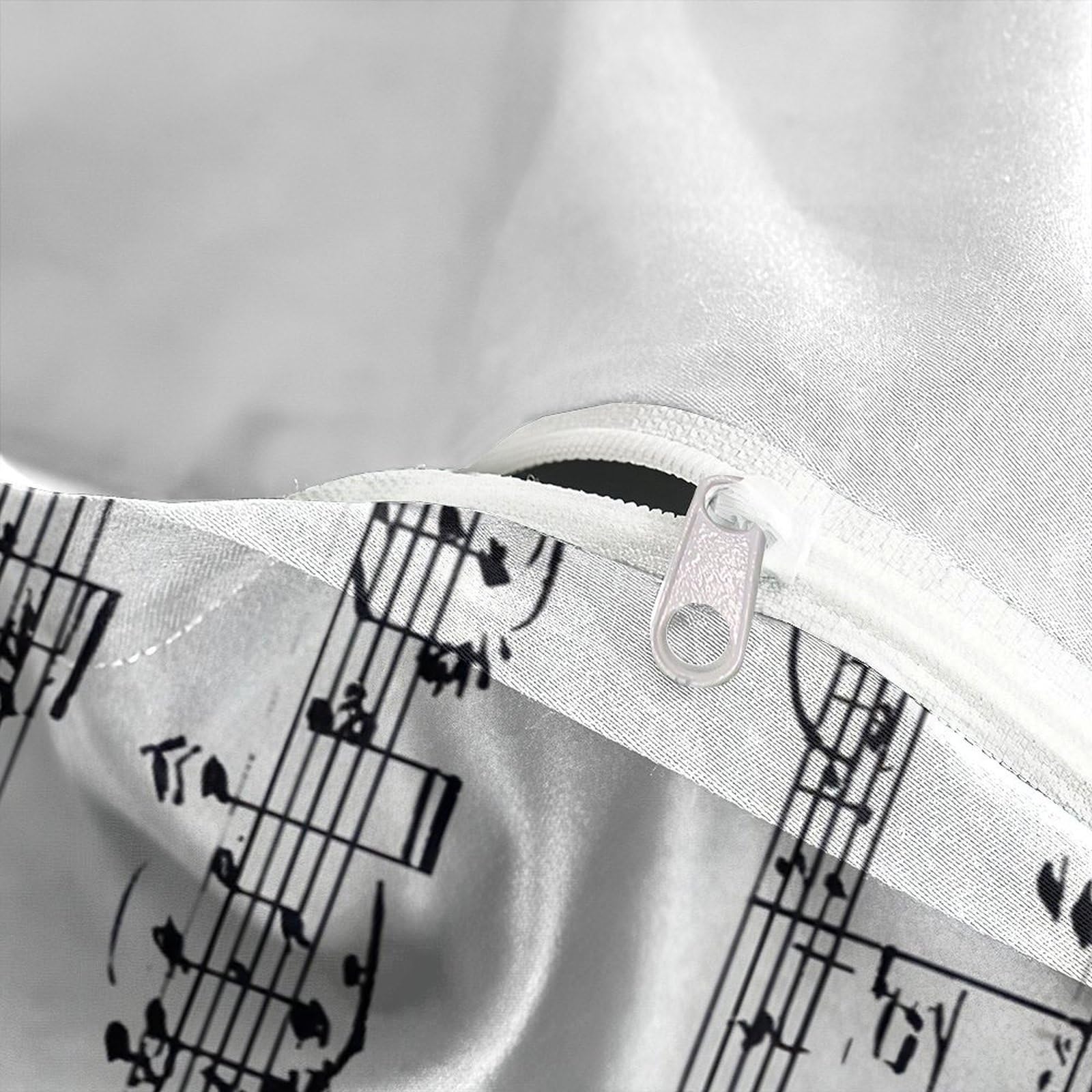 Spartiti di musica classica 3D Stampa Coperta Letto 3pz Microfibra Lavabile Spartito per pianoforte per principianti Coperteletto 2 federe Resistente Adolescenti Adulti Giovani Super king（260x220cm）