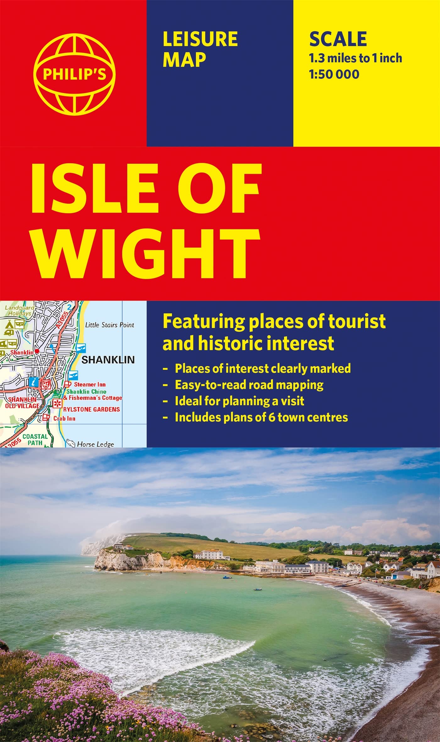 Philip's Isle of Wight Leisure & Tourist Map: Leisure and Tourist Map (Philip's Red Books)