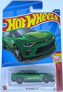 Hot Wheels 2022 - '18 Camaro SS - Green - Then and Now - 4/10 - Mint/NrMint - Ships Bubble Wrapped in a Box