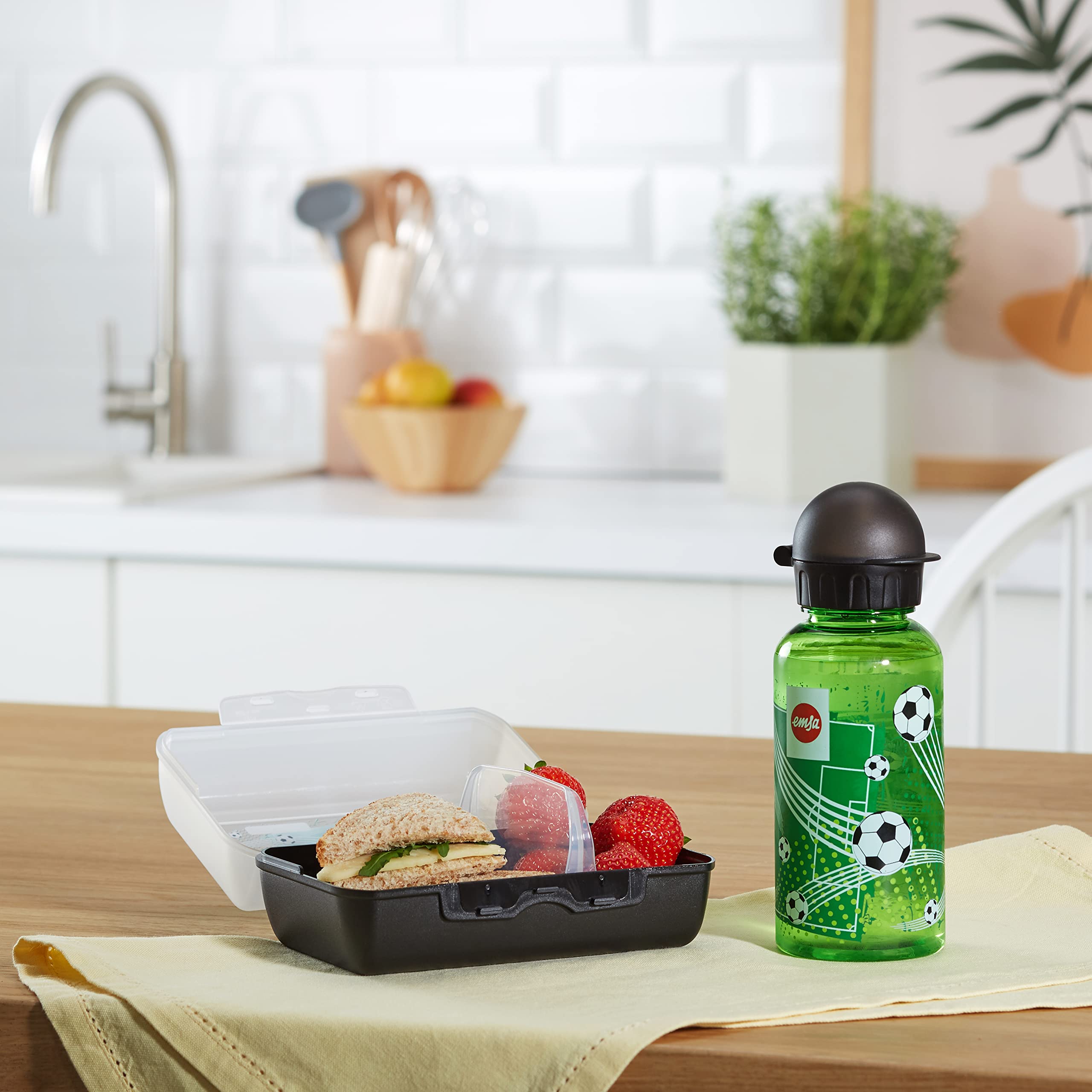 Borraccia Bambini Plastica Set Merende Portapranzo - Bottiglia 400ml, Tazza E Contenitore, Plastiche Certificate Per Alimenti Porta Merenda Sonic - Foto 10