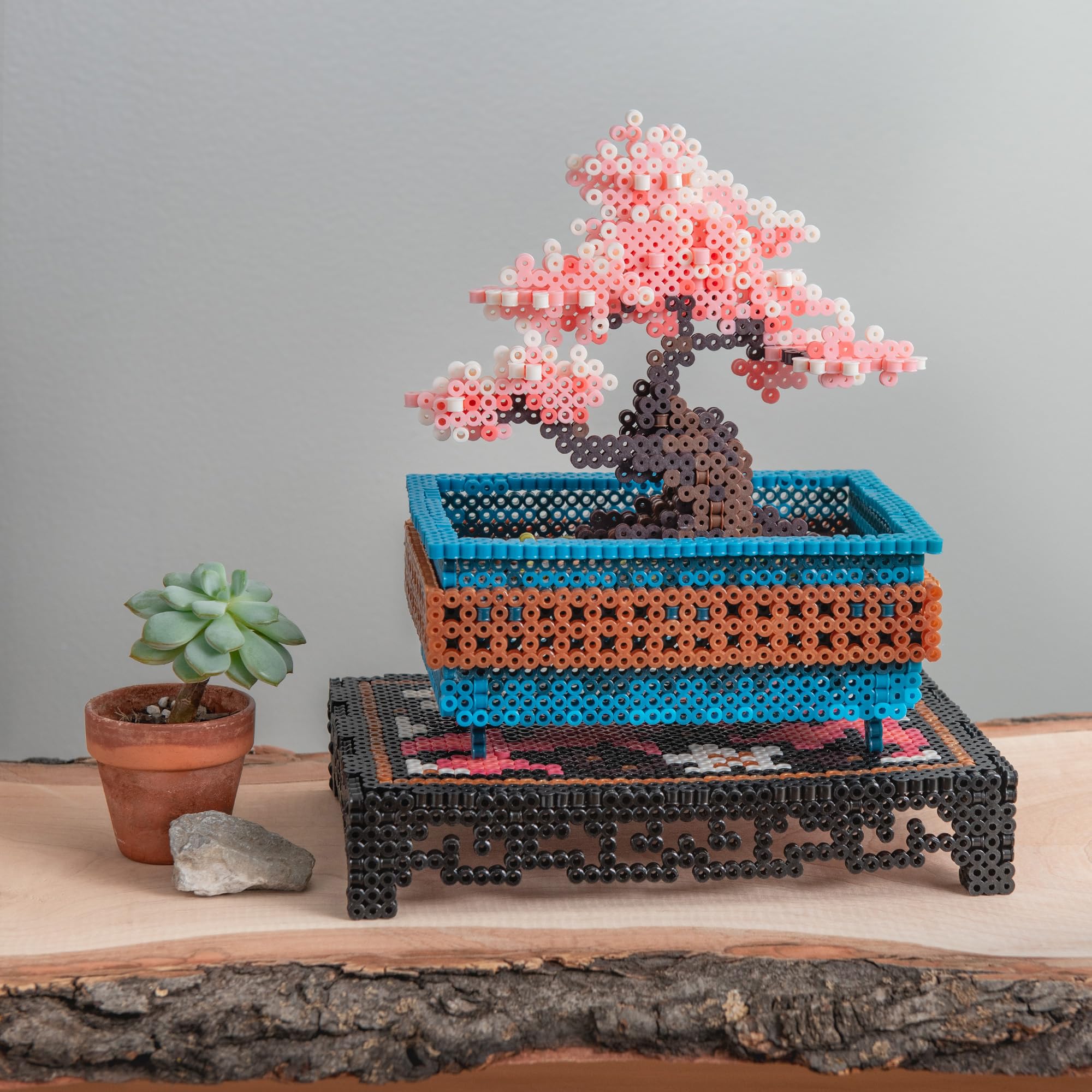 Perler 80-57232 - Kit de actividades para manualidades de bonsái de flor de cerezo en 3D, multicolor, 8007 piezas
