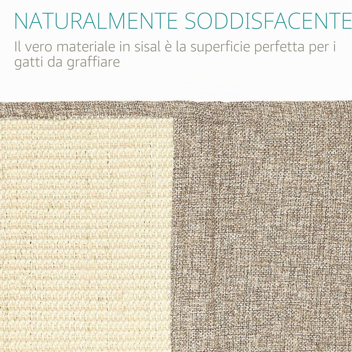 Navaris 2X Tappeto Tiragraffi per Gatti - Tappetino Tiragraffi per Gatti Grandi Cani - Tappeto Tira Graffi in Sisal 130x45cm Protezione Divano Mobili