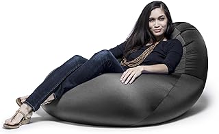 Jaxx Nimbus Spandex Bean Bag Chair for Adults-Furniture for Rec, Family Rooms and More, Large, Black