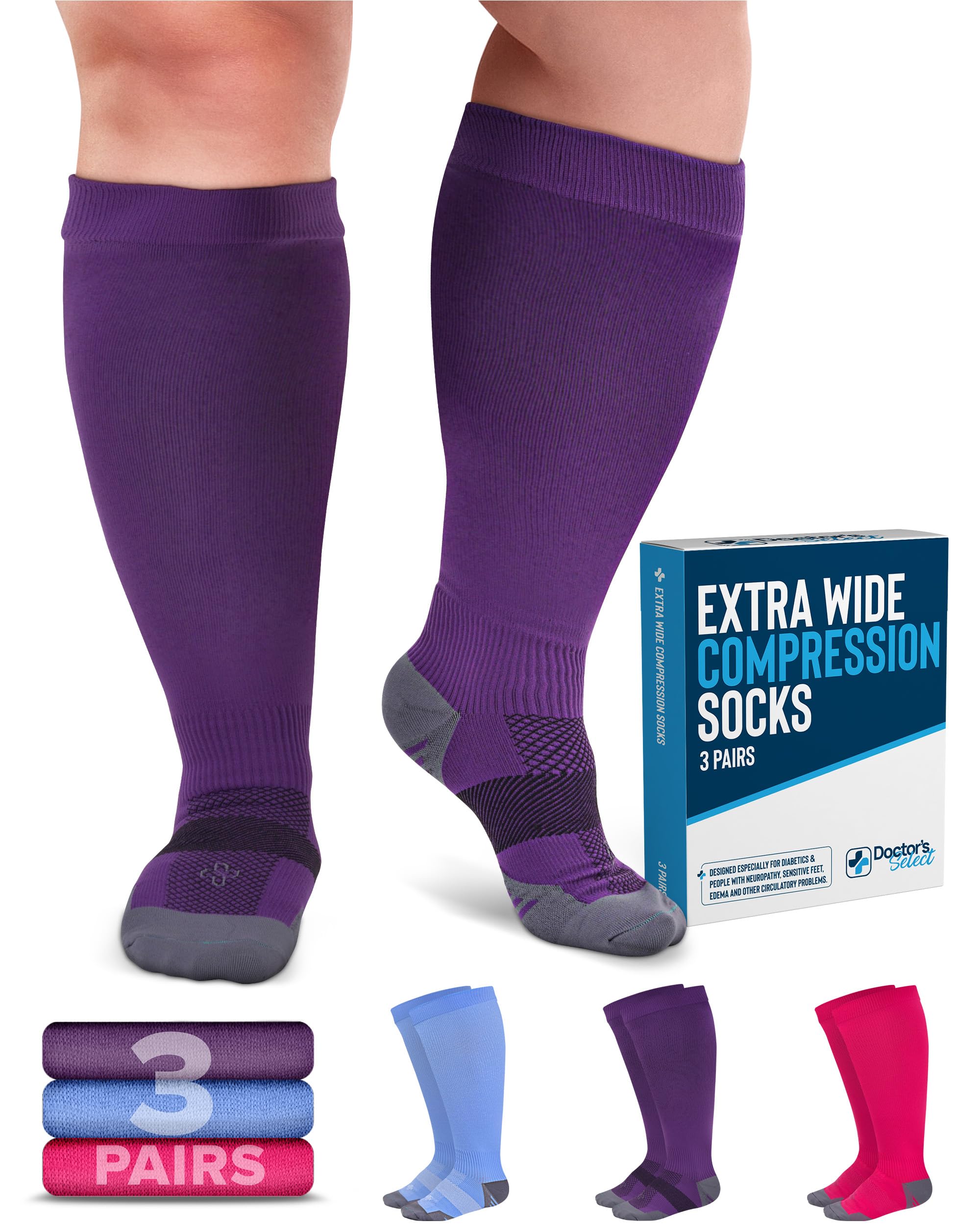 Doctor's Select Plus Size Compression Socks
