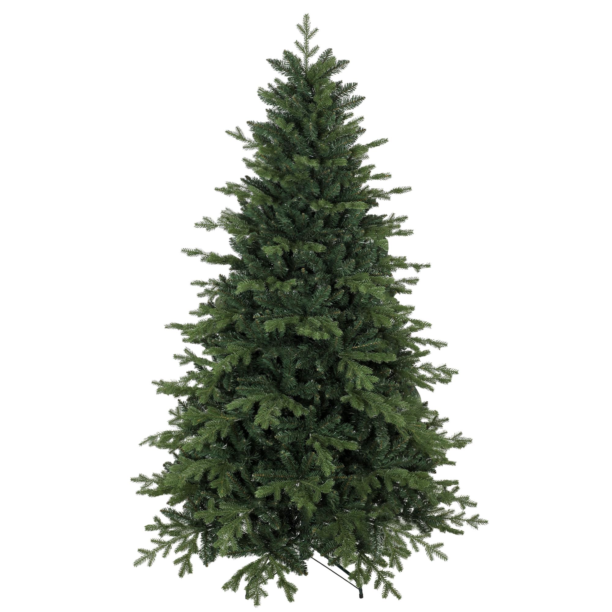 HOMCOM 7ft Artificial Christmas Tree with 2080 Realistic Tips, Hinged, Wide