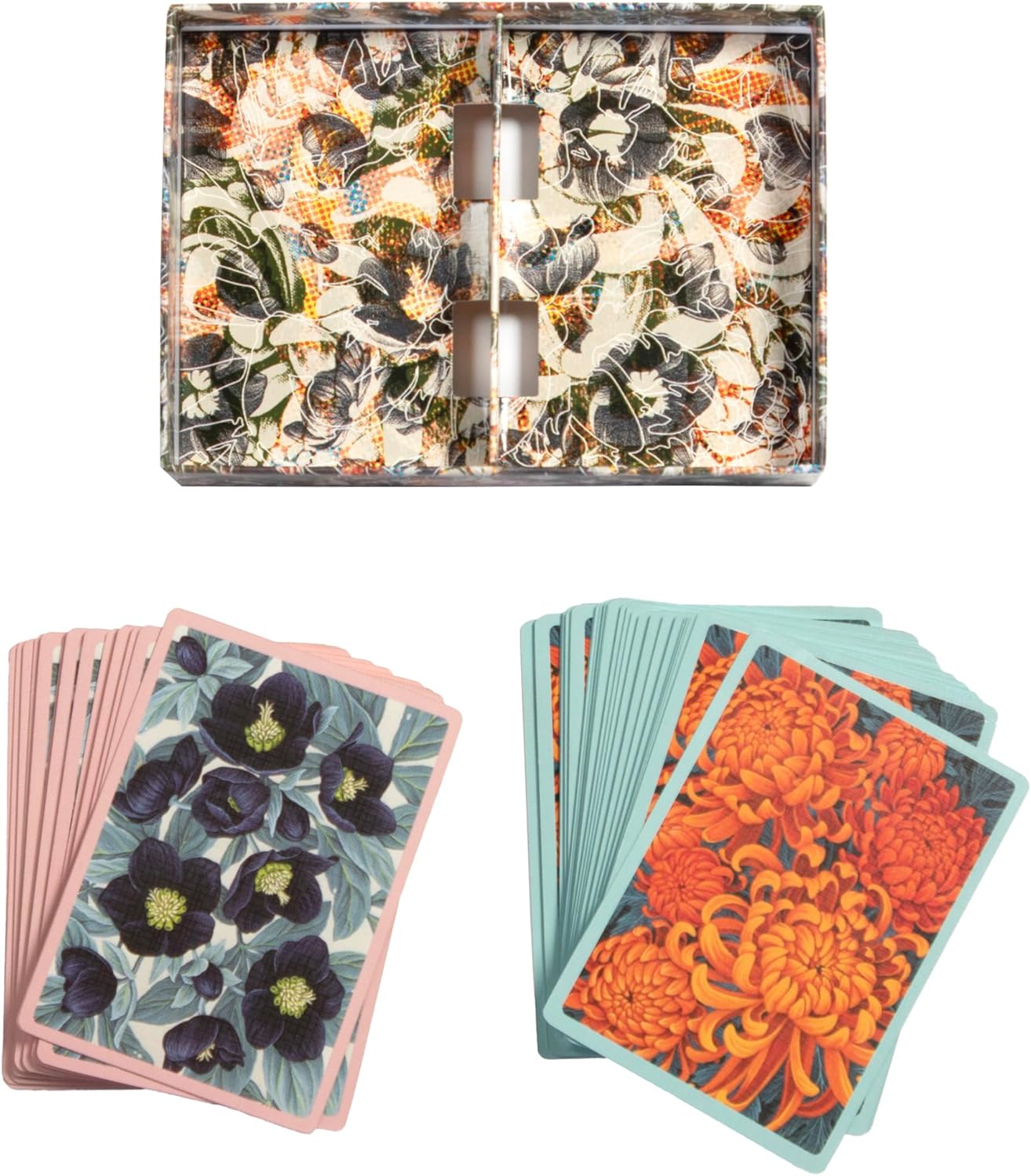 eeBoo Piece & Love: Autumn Abundance - Adult Playing Cards, Set of 2 Decks, Traditional Decks W/Beaufiul Artowrk & Gilded Edges, Vegetable Based Inks