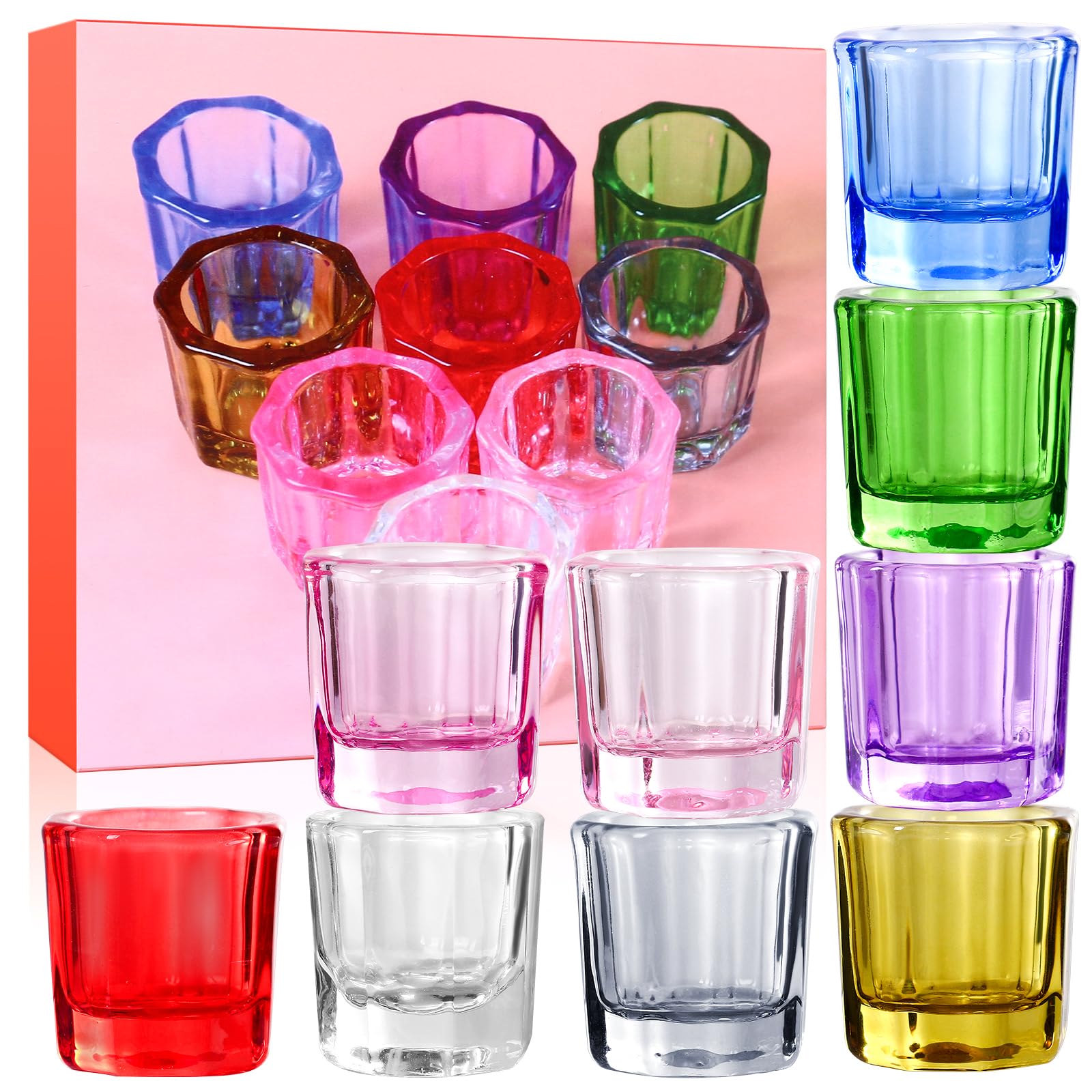 Dappen Dish Cups for Nail Art Acrylic Liquid