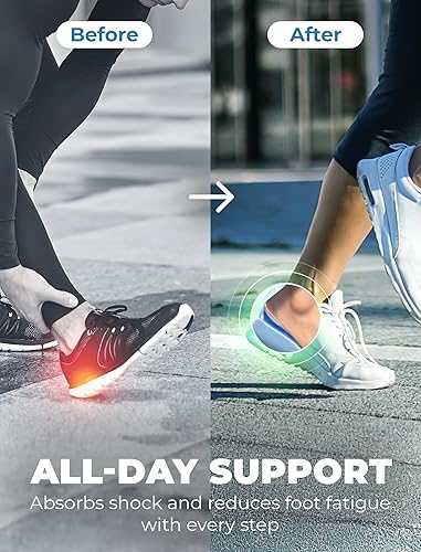 Miniatura 3 de Almohadillas de gel para el talón, paquete de 2 para tendinitis de Aquiles, insertos de cuña de zapatos para fascitis plantar, espolón óseo, soporte