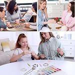 Funtopia 32 Colors Crystal Beads Kit for Jewelry Making,1200 Pcs Natural Gemstone Beads Bracelet Making Kit Adults 5-8mm Irregular Crystals and Stone Bead Chips for Bracelet Necklace Earring DIY Craft