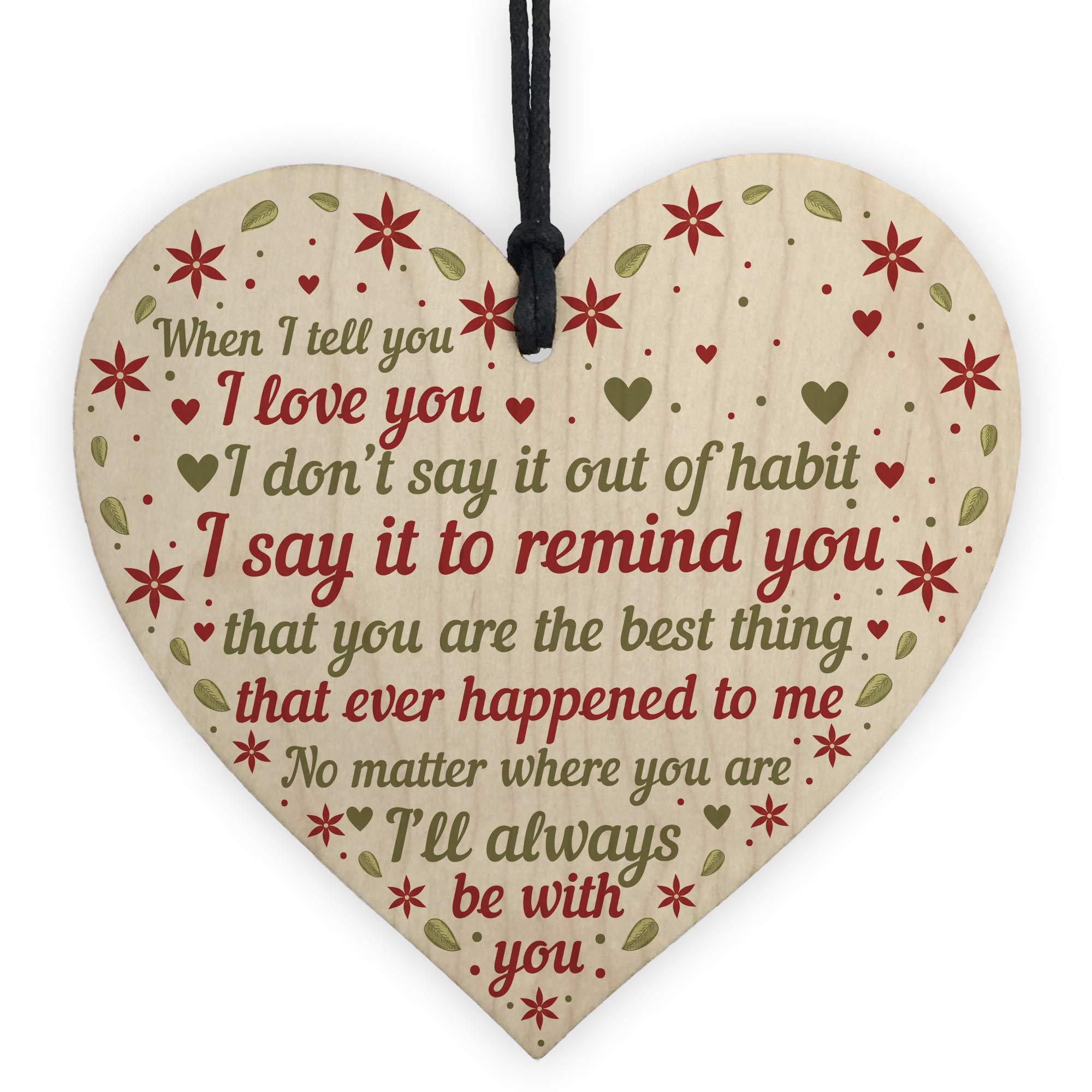 Red Ocean Special Love Plaque Girlfriend Boyfriend Anniversary For Husband Wife Thank You