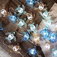Vista 3 de JASHIKA- Sea Turtle Decorative Lights- Ocean Themed String Lights -10ft 30 LEDs-USB Plug-in -Battery Pack - Remote Control -Baby Shower- Bathroom