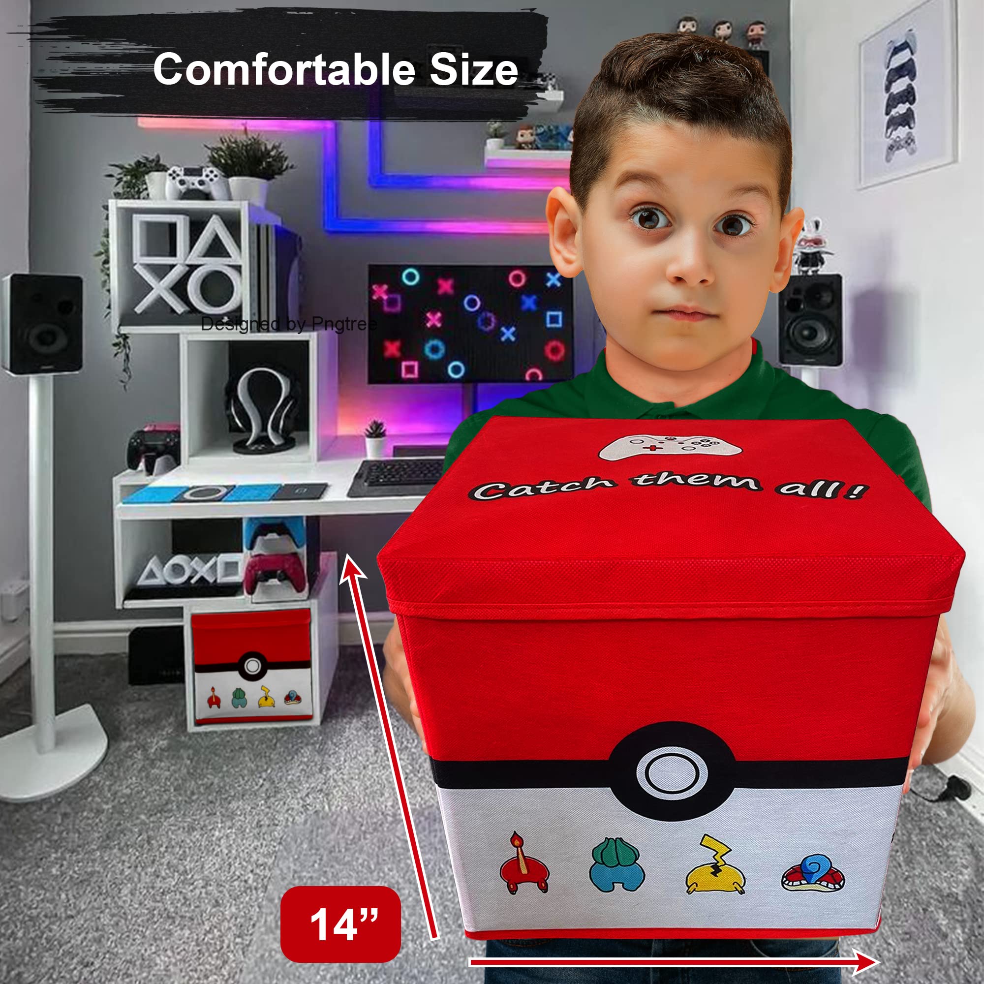 Anime Gaming 13” Cartoon Storage Box Perfect for Gaming, Parties, Birthdays - Medium