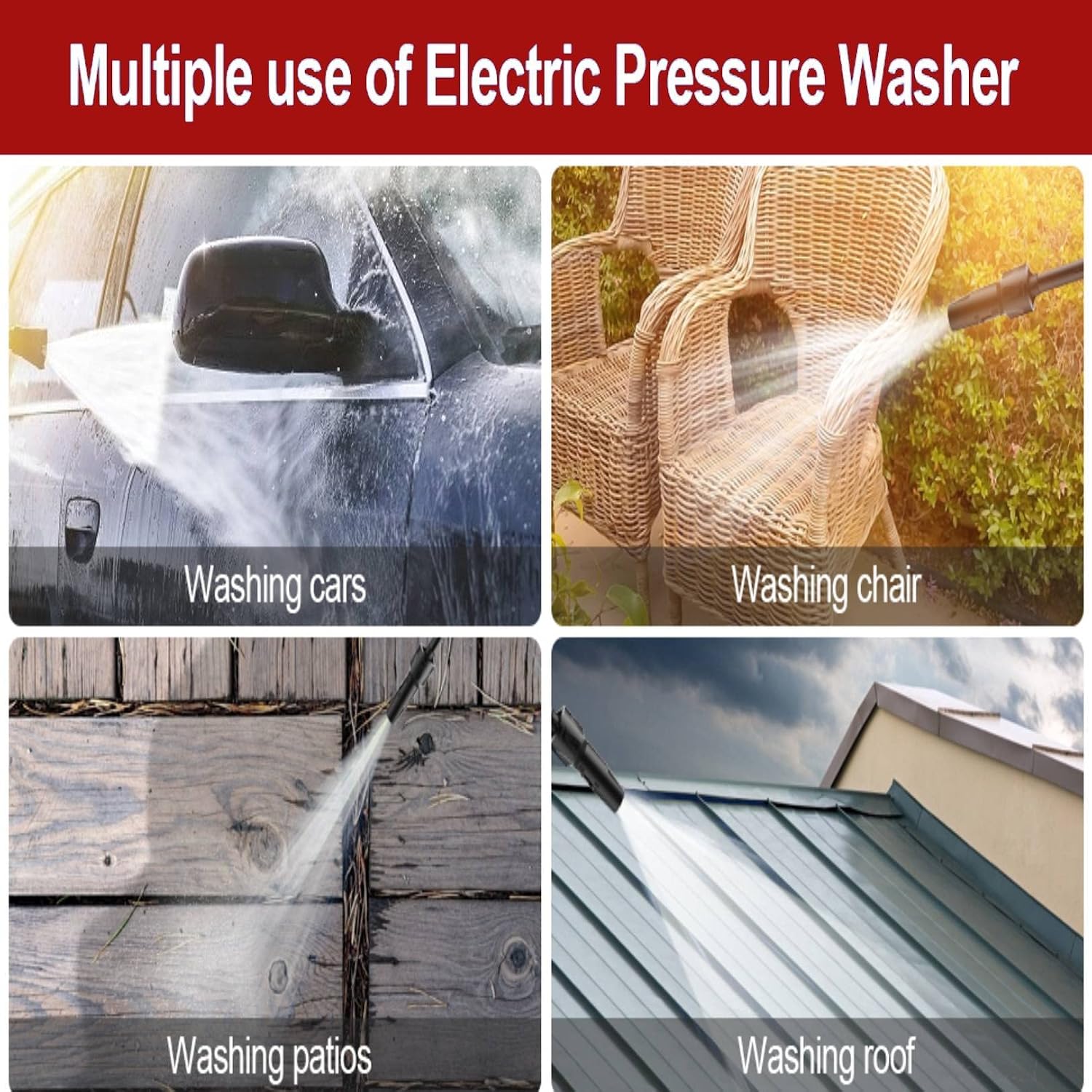 Multiple uses of electric pressure washer