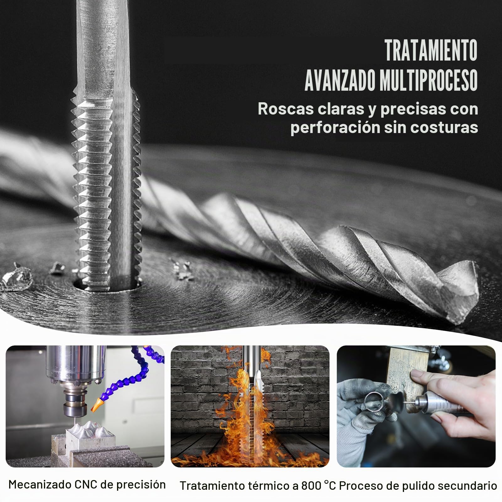 VEVOR Juego de Machos y Matrices 116 PCS Métrico M3-M18 Kit de Roscado y Roscado de Acero SAE Maletín de Transporte Herramientas para Roscado y Roscado Construcción Reparación de Automóviles Plomería
