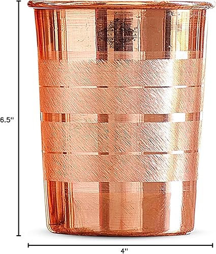 Miniatura 8 de Indian Art Villa Jarra de cobre puro hecha a mano de 40 onzas con 1 taza de vidrio de cobre de 10 onzas