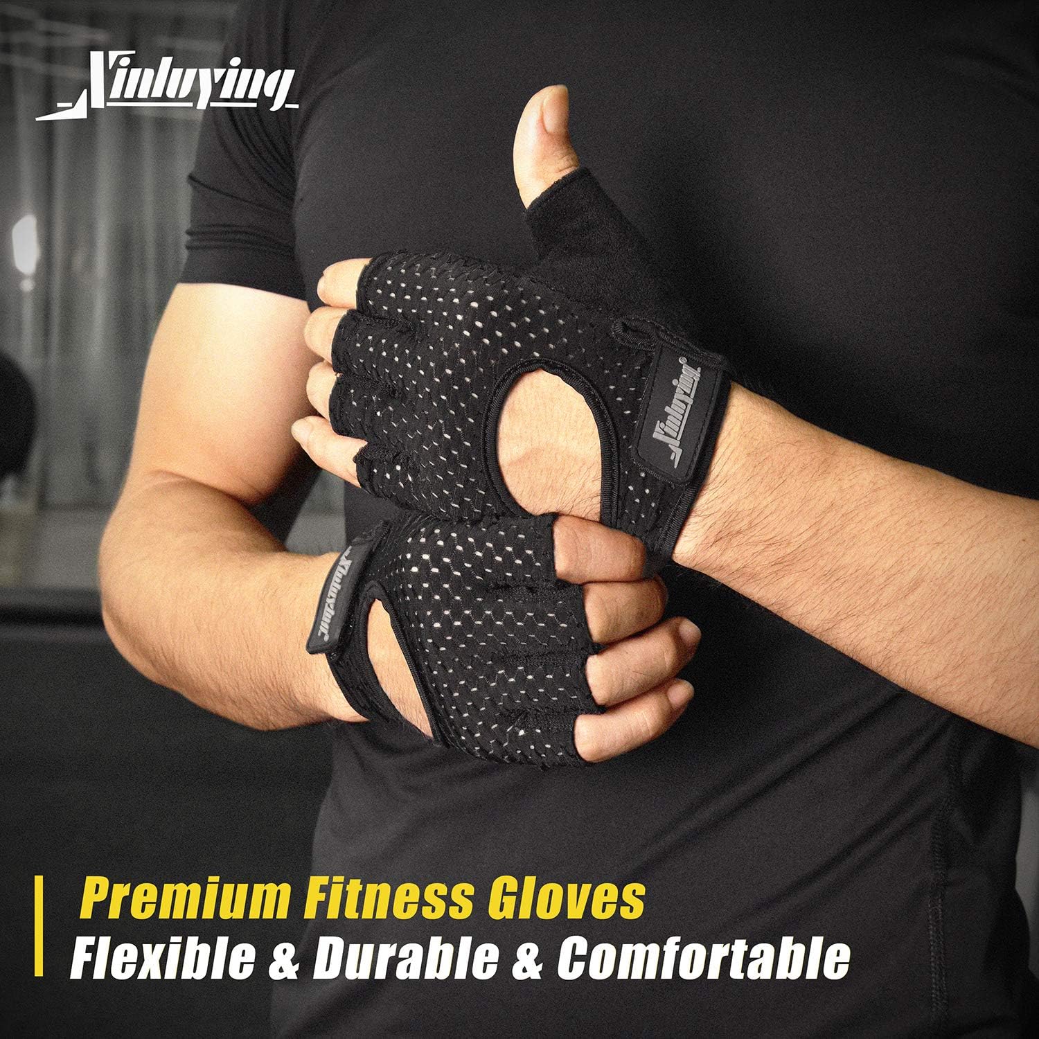 Xinluying Workout Gloves for Men Women - Gym Training Gloves for Fitness Exercise Weight Lifting Crossfit Bodybuilding Black X-Small : Sports & Outdoors