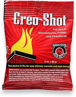 Meeco's Red Devil 13 Creo-Shot Powdered Creosote Destroyer - Creosote Remover For Wood stoves & Fireplace Inserts (3 Oz) - Made in the USA