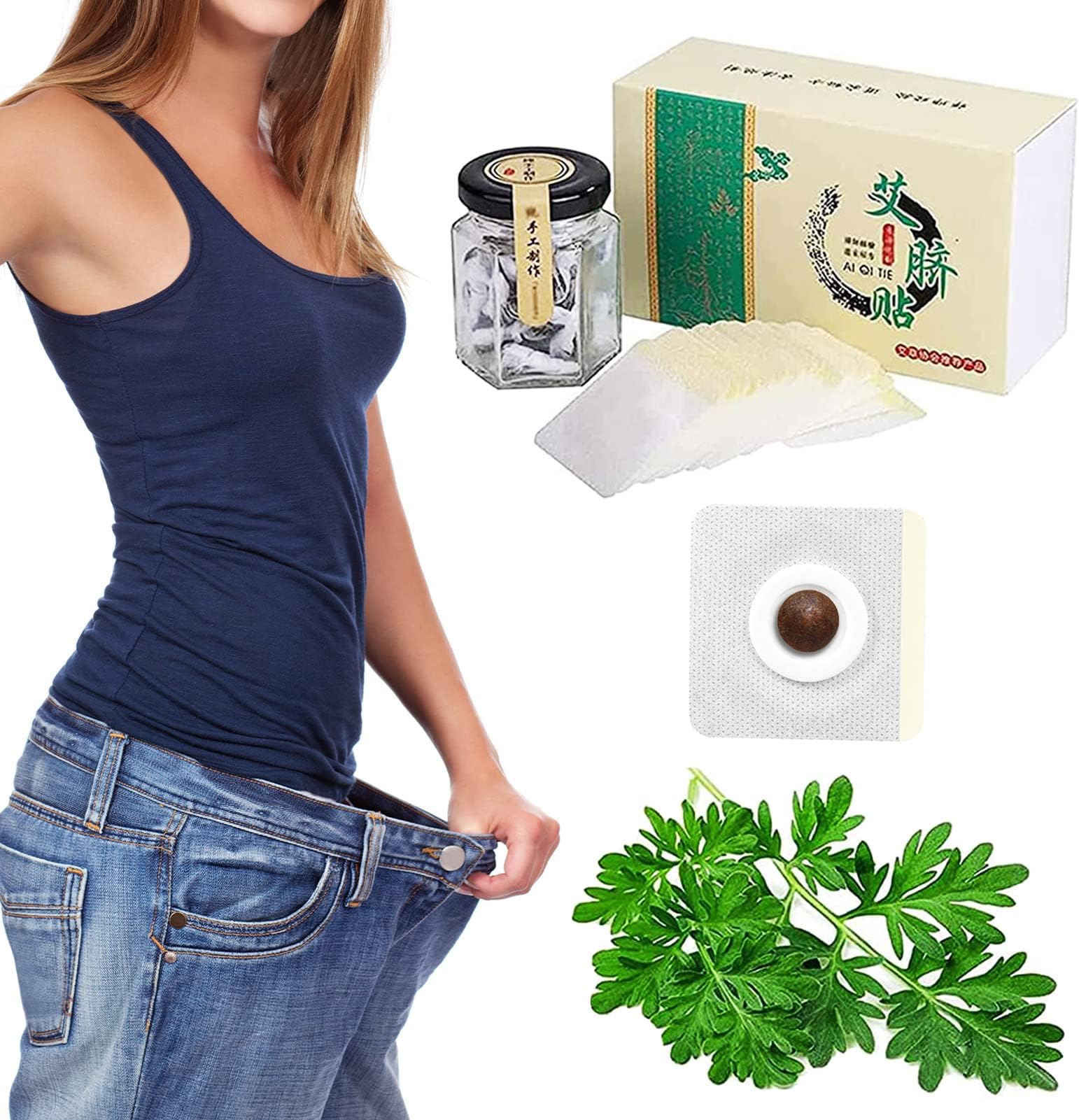 Effective Ancient Remedy Healthy Belly Pellets, Herbal Waist Pellet, Wormwood Mugwort Navel Sticker for Women and Men, Perfect Abdomen Waist Path Particle