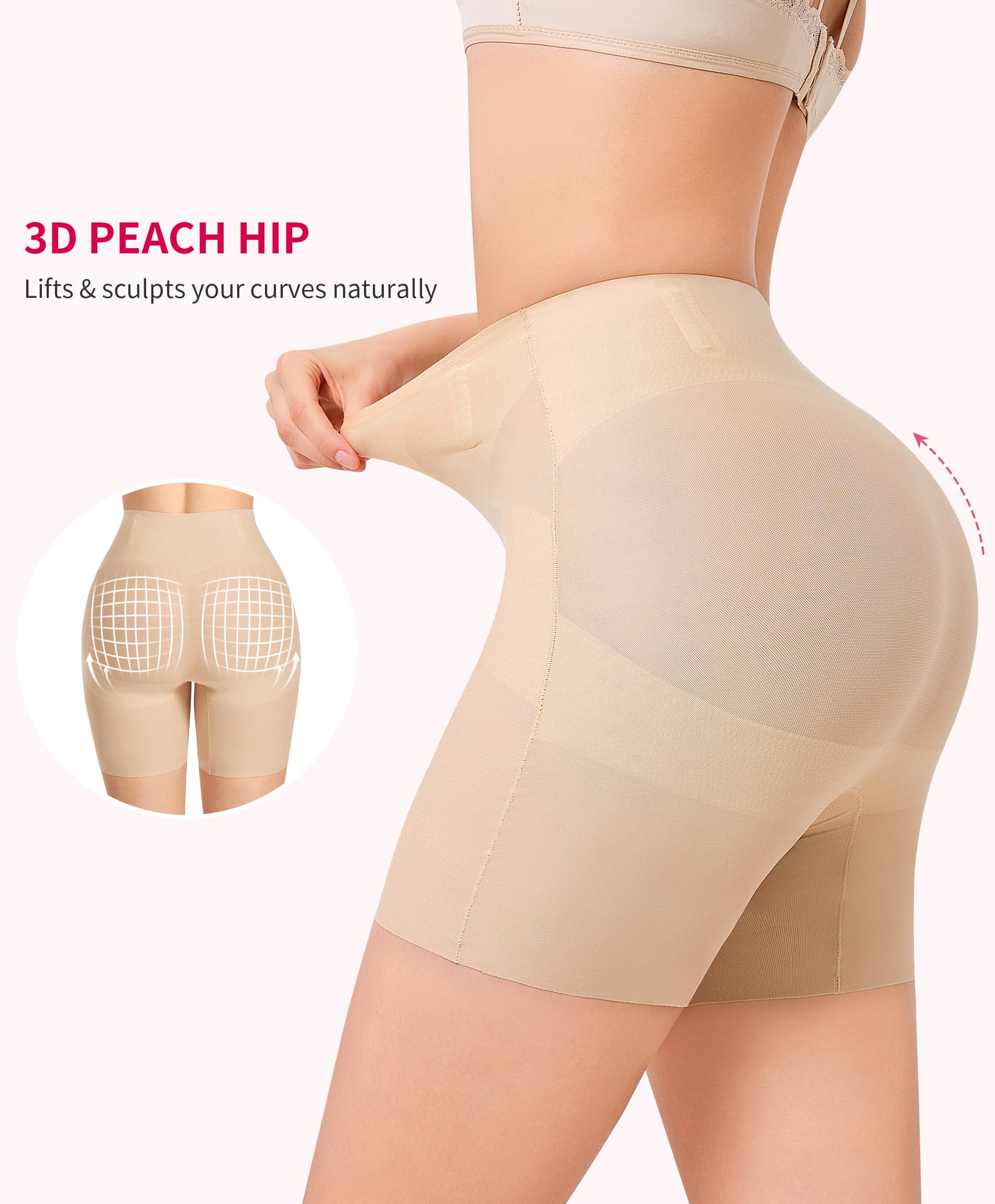 Gotoly Shapewear Pancia Controllo Vita Media Body Shaper Shorts Culo Sollevamento Mutandine Shapewear Shorts