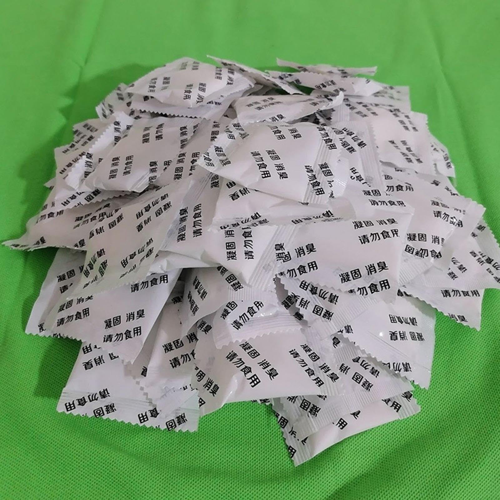 Polvo absorbente de , 20 x 20 x 6 cm, paquete de 100 unidades de gel coagulante de , fuerte absorción de agua, a prueba de fugas, súper absorbente para inodoro, senderismo,