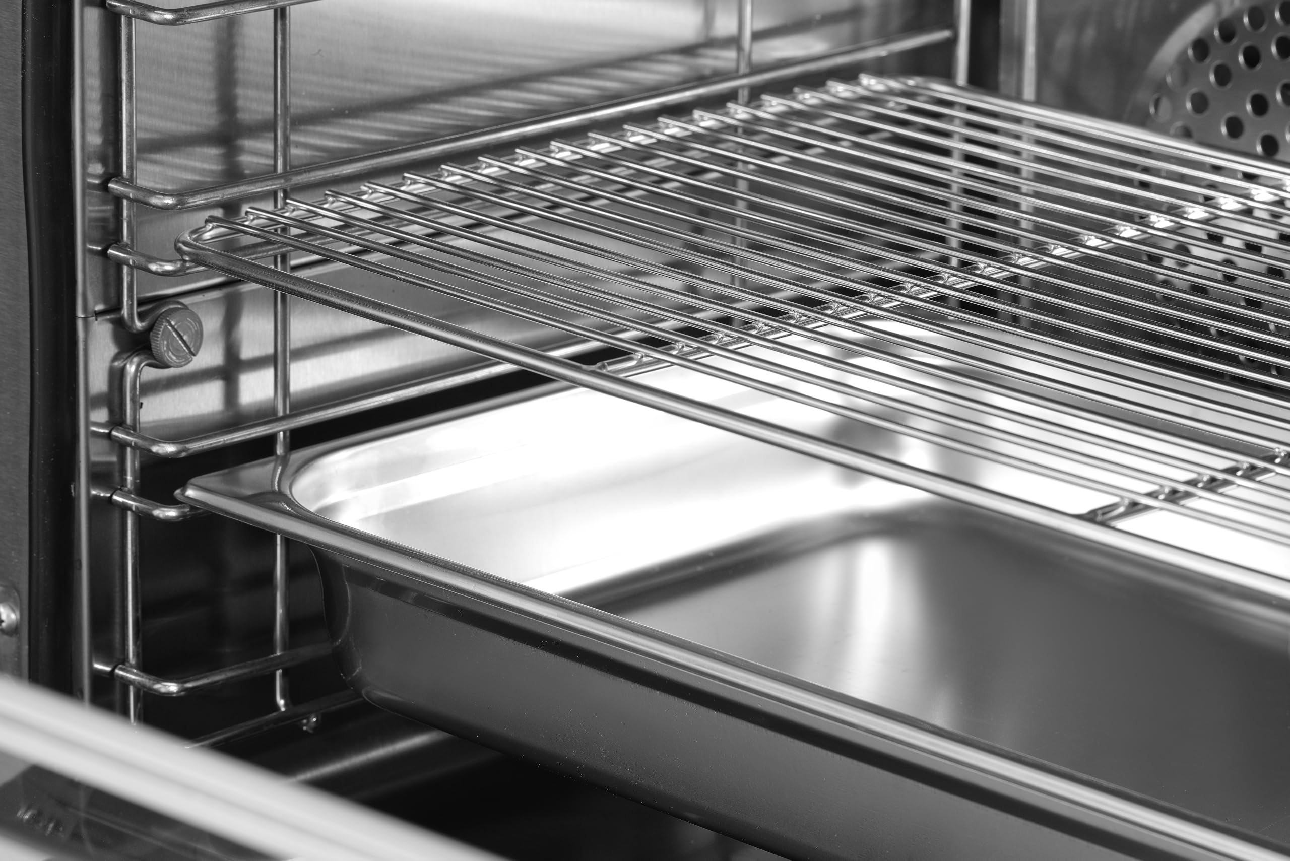 HENDI Piec konwekcyjny z nawilżaniem, H100S, z blachą do pieczenia i rusztem, podwójne przeszklone drzwi, zakres temperatur: od 50° do 300°C, piekarnik, 230V/3500W, 699x608x(H)550mm, stal nierdzewna