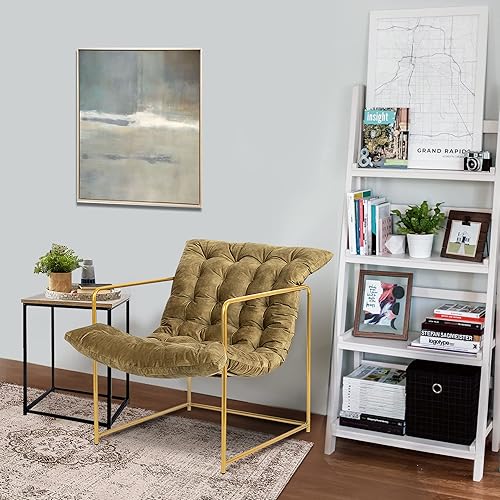 GIA Juego de 2 sillas decorativas y mesa auxiliar de ratán moderno de mediados de siglo para sala de estar, dormitorio y oficina, 2 piezas, tapizado