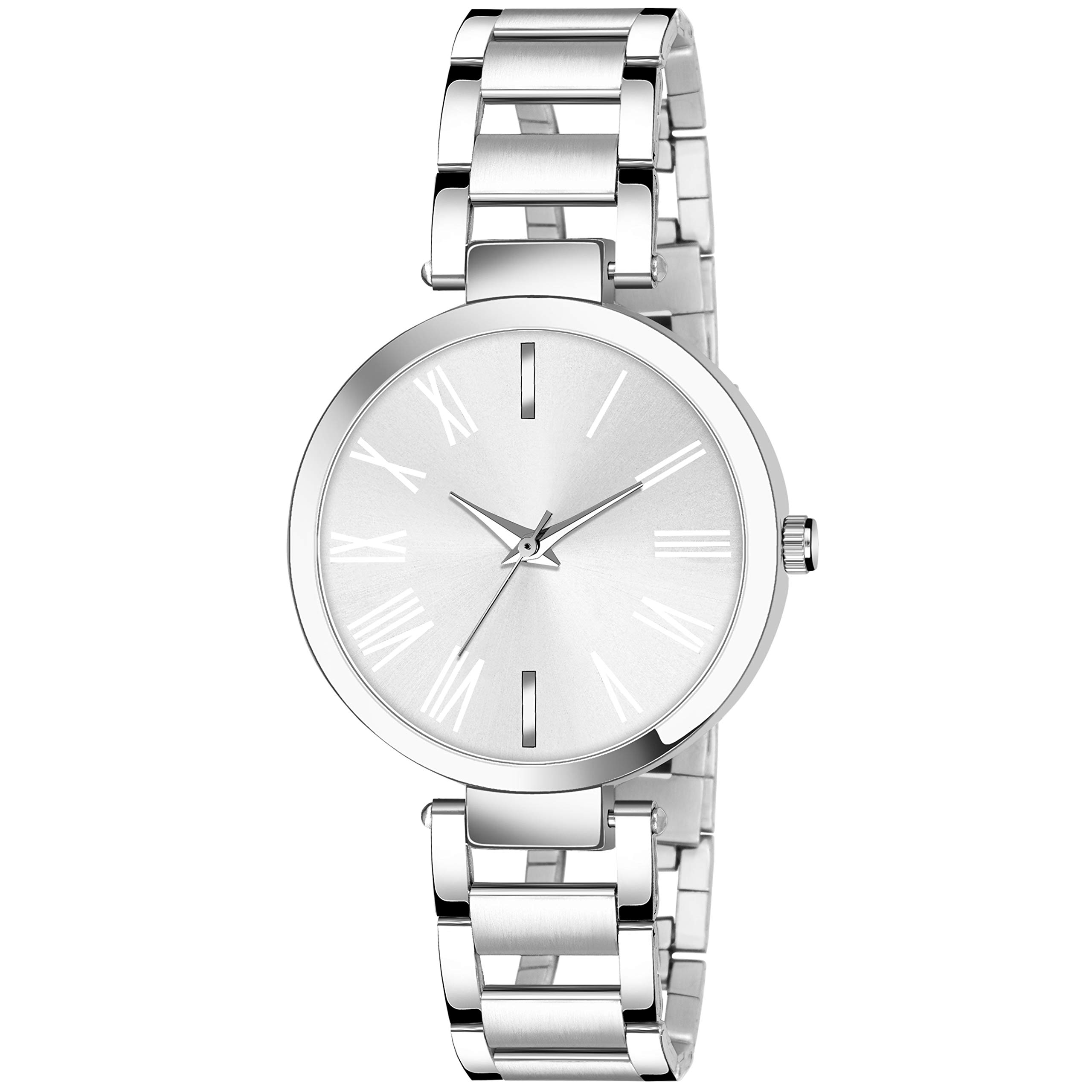 Praizy Silver Dial Stainless Steel Strap Girls Analogue Watch - for Women (Silver) (B08R26YFYG) Amazon Price History, Amazon Price Tracker