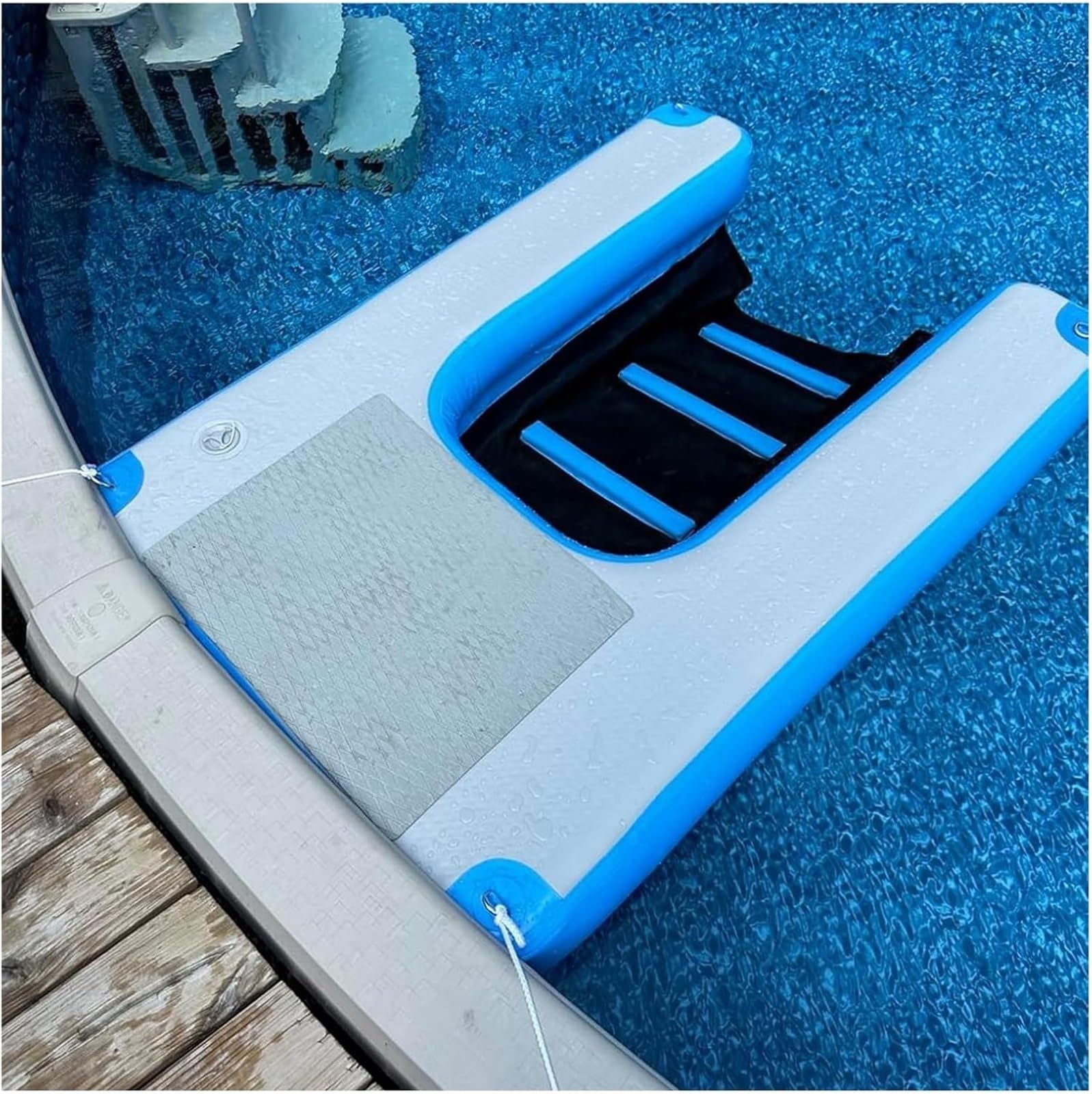 Hunderampe Aufblasbare Hunde Aufblasbare Wasserrampe Für Große Hunde, Hundebootleiter Für Kleine/mittelgroße/große Hunde, Tragbare Hundepoolplattform Für Hunde, Welpendocks, Wasserplanken, Eingebaute